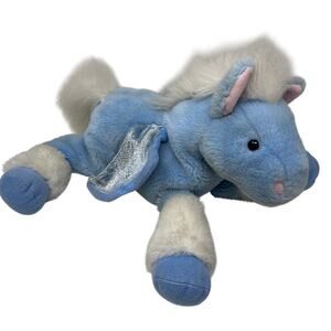 Commonwealth Pegasus Plush 17" Blue Pastel Winged Horse 2000‎ Y2K VTG